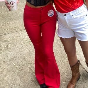 Red Bellbottom Pants